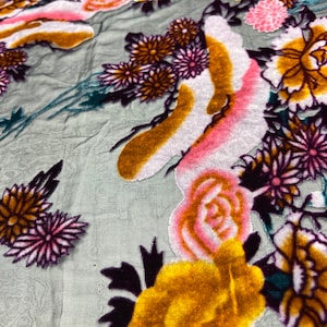 Jade color burnout velvet