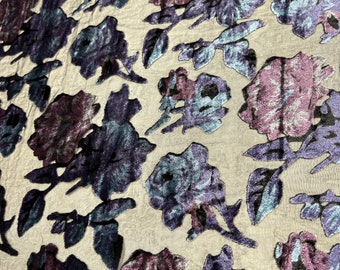 Purple and blue multi Burnout Velvet