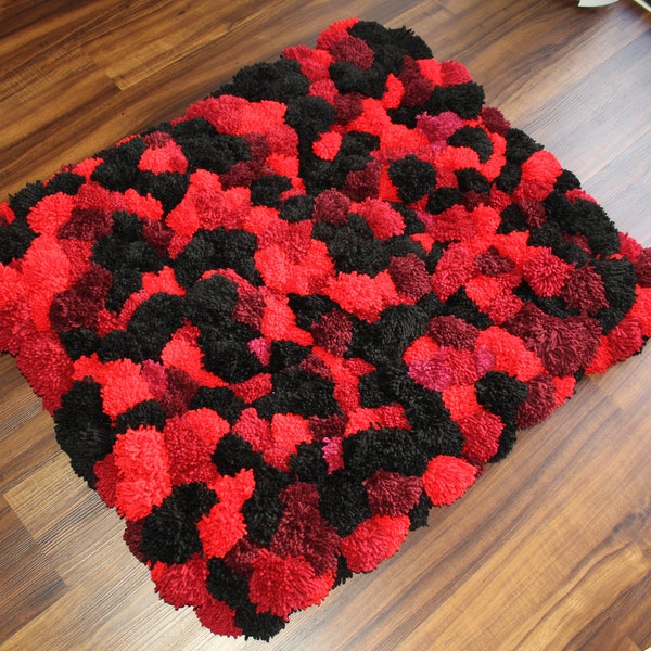 Pom Pom Rug Etsy