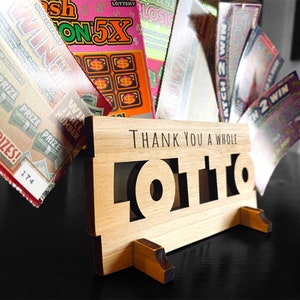 Porte-tickets de loterie Merci, un cadeau de loto, cadeau d'appréciation de l'amour, présentoir à gratter porte-bonheur de loto