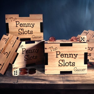 Coin Slot Game, Penny game, Get rid of your coins to win, Group discount, Wooden family games, Handmade board game, Gift for dad, Bar game