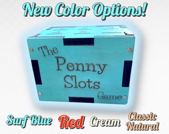 Penny slot dice game, drop your coins, Fun gift game for family, Camping game, Strategic dice game easy to learn