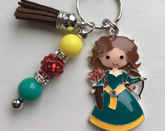 Merida inspired keychain/bookbag charm