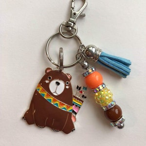 Tribal Bear Keychain