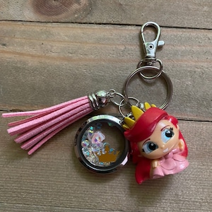 Ariel in Pink Dress Doorables Keychain