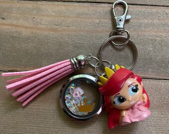 Ariel in Pink Dress Doorables Keychain