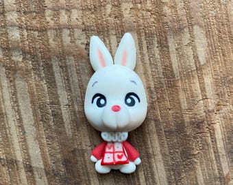 Süßer weißer Hase Pin