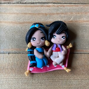 Aladdin and Jasmine on Carpet Pin