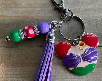 Little Mermaid Mouse Ears Keychain