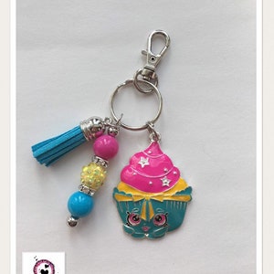 Shopkin Cupcake Inspired Bookbag Charm/Keychain
