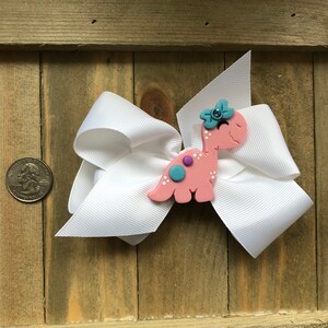 Pink Dino Bow