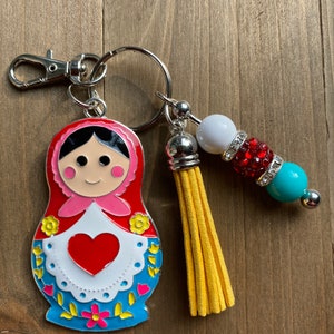 Bezaubernder Nesting Doll Schlüsselanhänger/Taschenbaumler