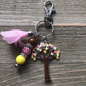 Colorful Leaf Tree Keychain