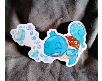 Squirtle Loves Me Holo Sticker