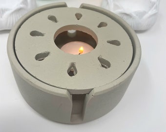 Minimalistic Tea Ritual Tea-light stove Candle Warmer Concrete