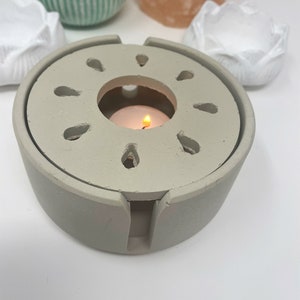 Minimalistic Tea Ritual Tea-light stove Candle Warmer Concrete