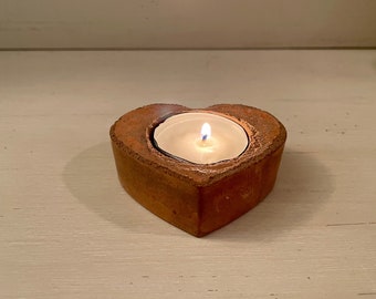 Heart shaped  Candle Holder Made of Concrete