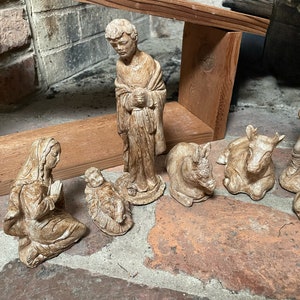 12 pcs European Style Nativity Scene Figures - made of sturdy Concrete