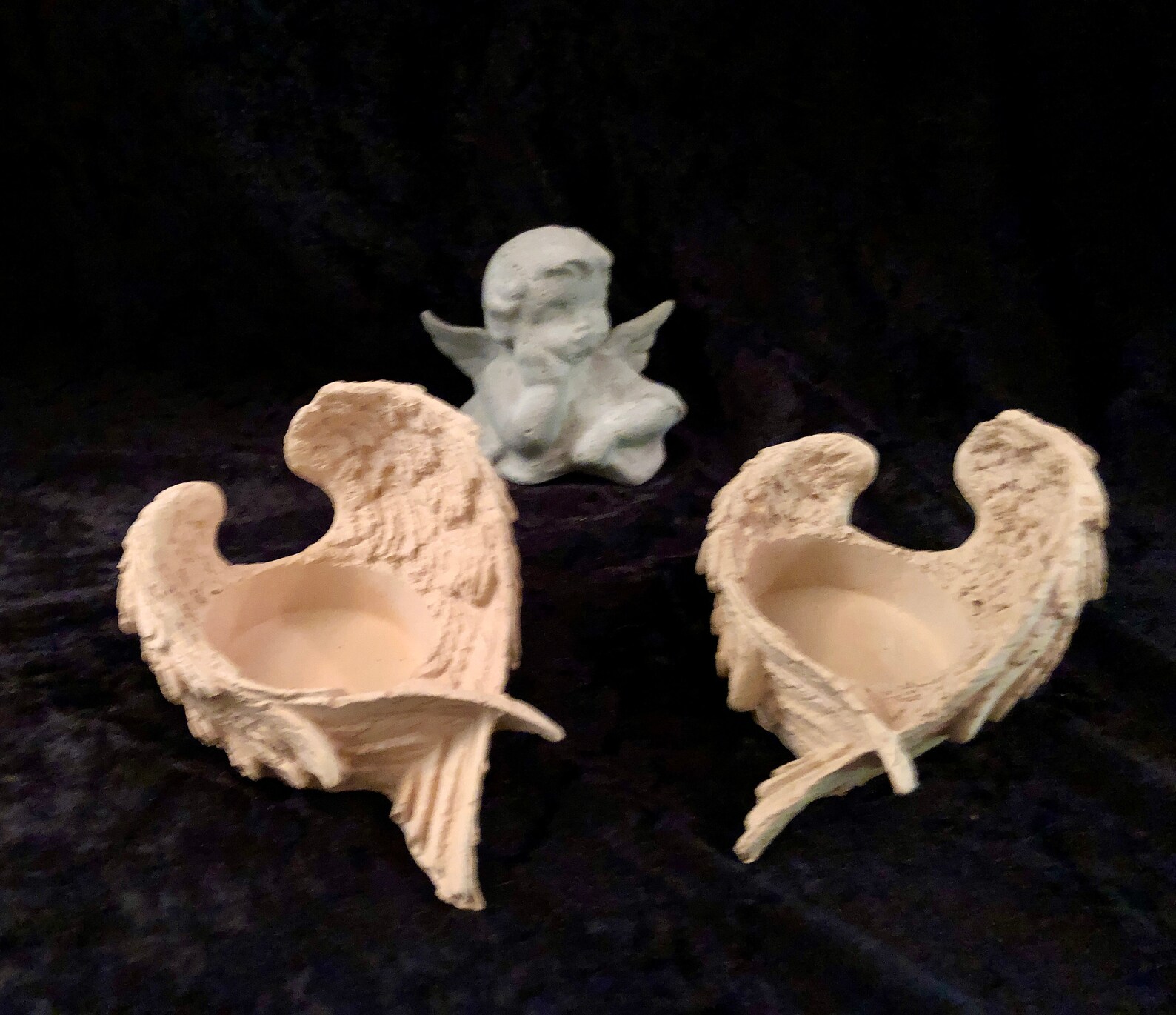 Angel Wings Candle Holder 2 Set Made of Etsy