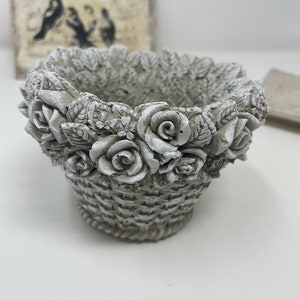 Concrete Rose Pott Art Home Decor Garden Accessories
