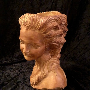 Beton Pflanzgefäß Frauenkopf Kunst Home Decor Gartenzubehör