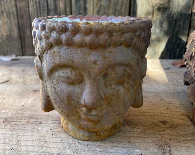 Concrete Buddha Head Planter Art Home Decor Garden Accessories Etsy