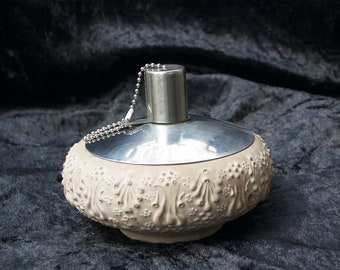 Lampe à Huile En Béton Grand Modèle - Sécurité Enfant Norme EN 14059 - Mèche Fibre De Verre, Couvercle éteignoir - Déco Intérieur/extérieur