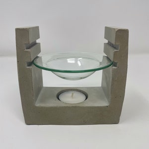 Minimalistic Concrete Wax Warmer | Tea light Oil Diffuser  Home Decor|