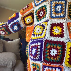 granny square blanket coat