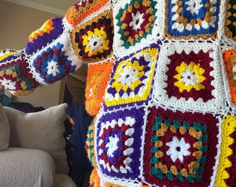 granny square blanket coat