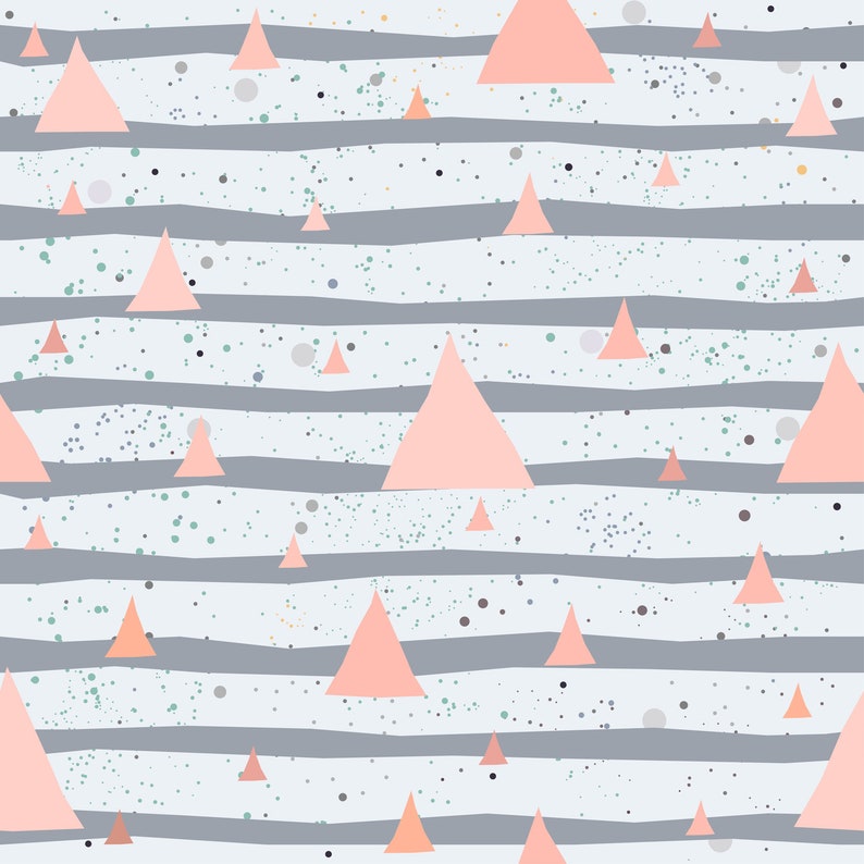 Gift Wrap Baby Shower Pink Triangles Bridal Shower Olivia Paper Co Birthday Gift Wrap Valentines Day Pretty Giftwrap Poster
