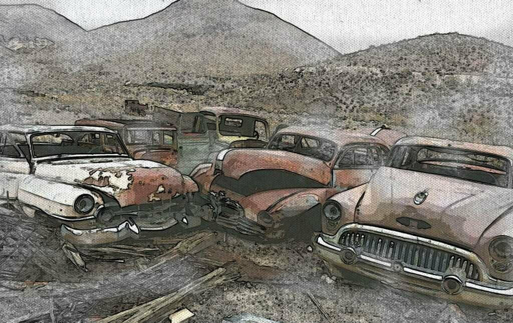 1950s Era Cars in Scotty's Castle in Death Valley Etsy