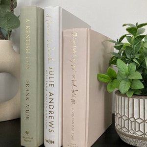 Pastel Coffee Table decorative book stack - Pretty Home Styling colour pallet - Set of 2-6 - UK