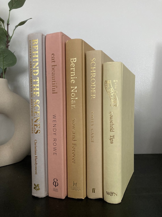 Pink & Gold Beige Coffee Table Books Hardback Decorative 