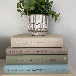 Pastel Coffee Table Decorative Book Stack Pretty Home Styling Colour ...