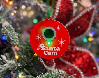 Premium Santa Cam Ornament *Working LED* - Dummy Santa Cam - On/Off function (with letter and video messages from Santa) - Made in the USA
