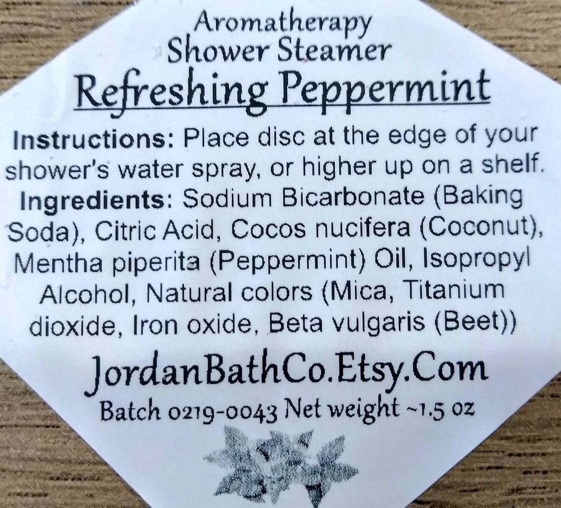Peppermint Shower Steamers Handmade Artisan Aromatherapy Etsy
