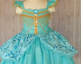 Jasmine Dress, Princess Dress, Jasmine outfit, Jasmine Girl Dress,Aladdin Dress, Jasmine custom Dress, Princess Jasmine Dress