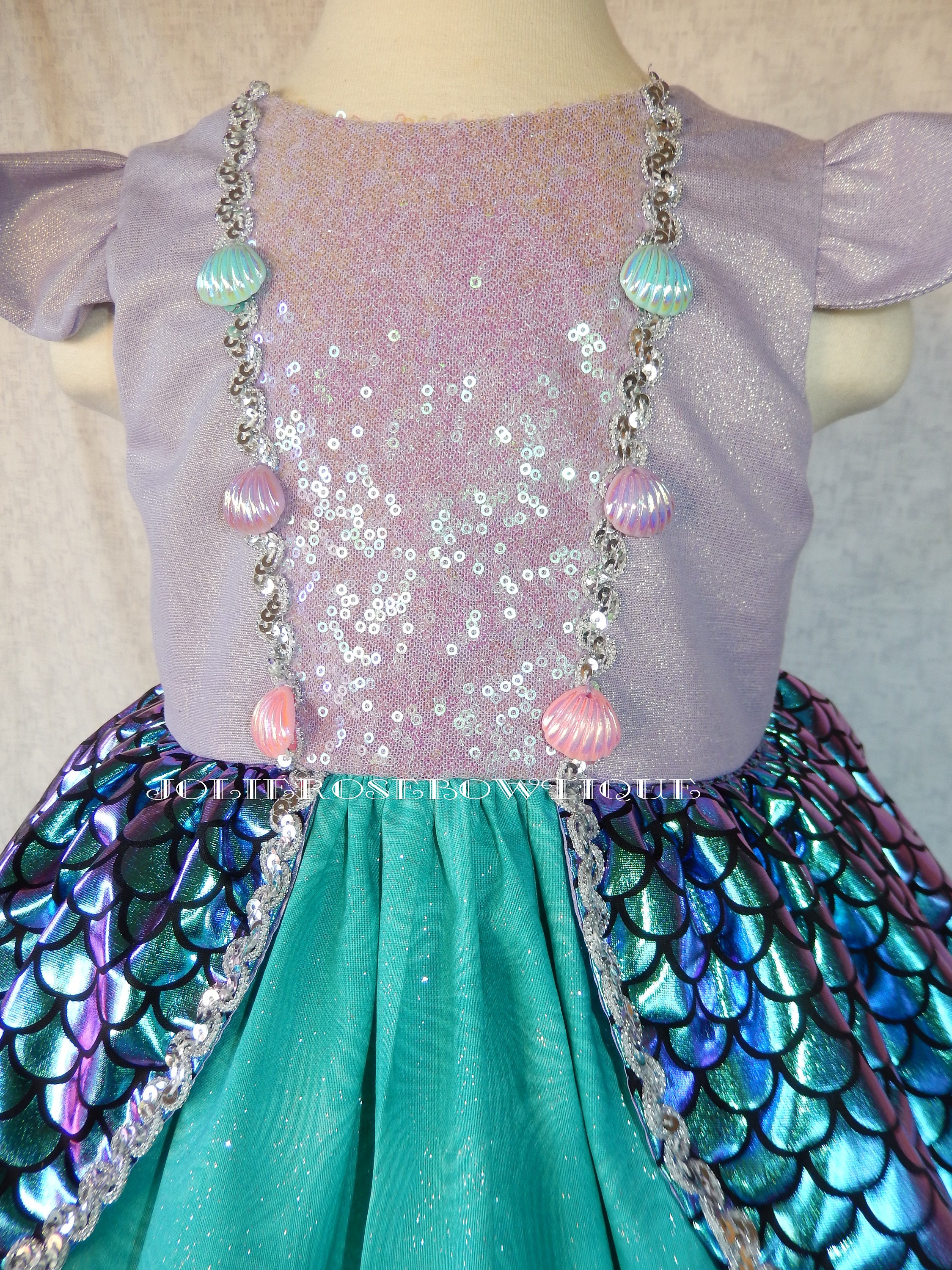 Mermaid Dress The Little Mermaid Dress Girls Mermaid Dress Etsy