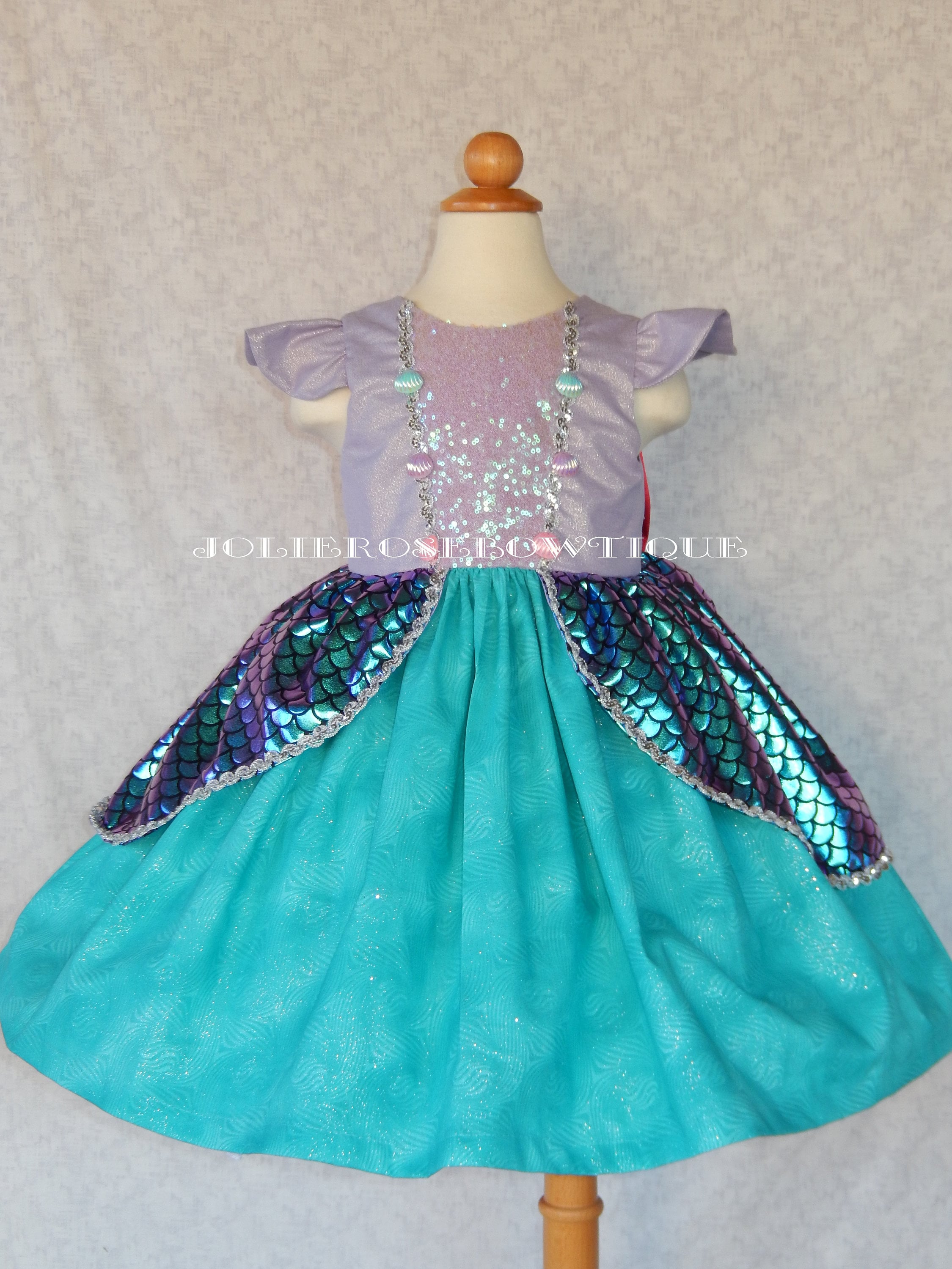 Mermaid Dress The Little Mermaid Dress Girls Mermaid Dress Etsy