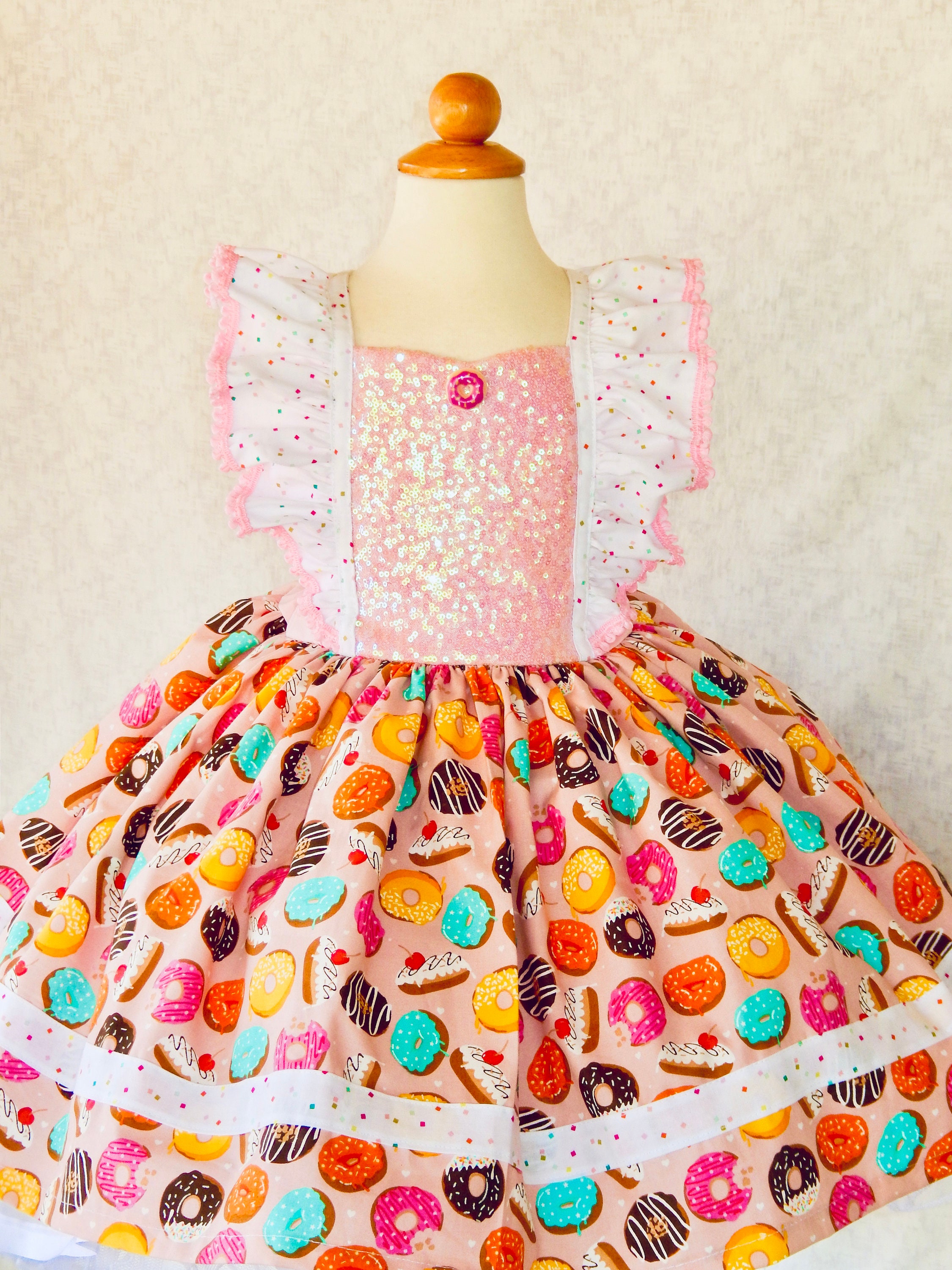 Donut Dress Girls Donut Dress Donuts Outfit Donuts Birthday Dress Donut Baby Dress Etsy Canada