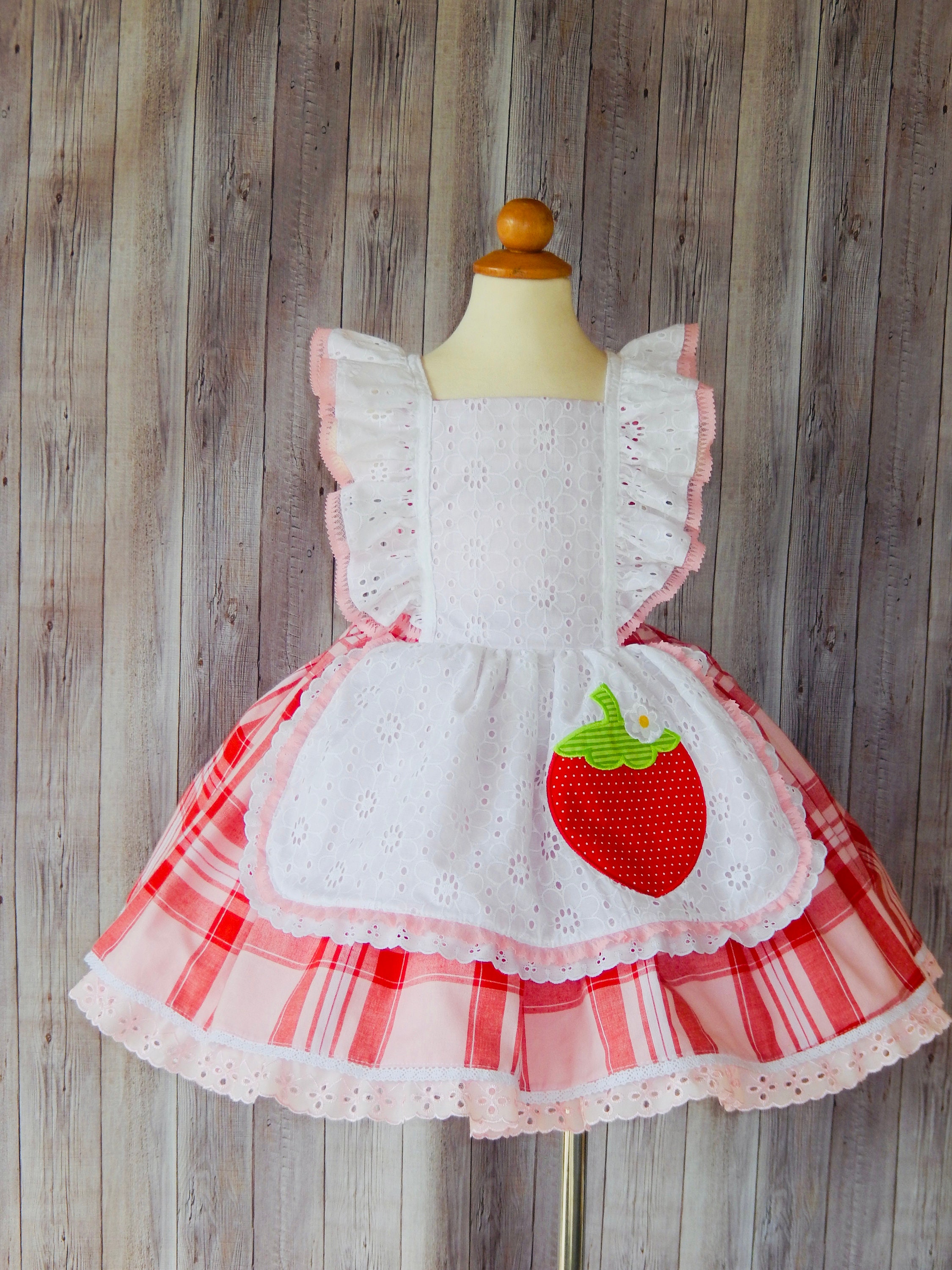 Strawberry Dress, Strawberry Birthday Party Dress