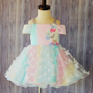 Baby Butterfly Dress, Girl Butterfly Dress, Girls Easter Dress,