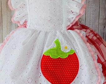 Decoration Strawberry Dress Set 白