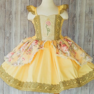 Princess Belle dress,Belle dress, Princess dress, Belle outfit, Belle girl dress, The Belle and the Beast