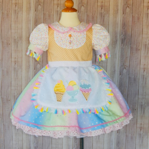 cream birthday dress Ice Dress,Ice Cream Girl Dress, Ice Cream outfit, Ice cream, Ice Cream Dress, Ice Cream Baby shimmery chiffon fabric Ice Cream Birthday Dress for