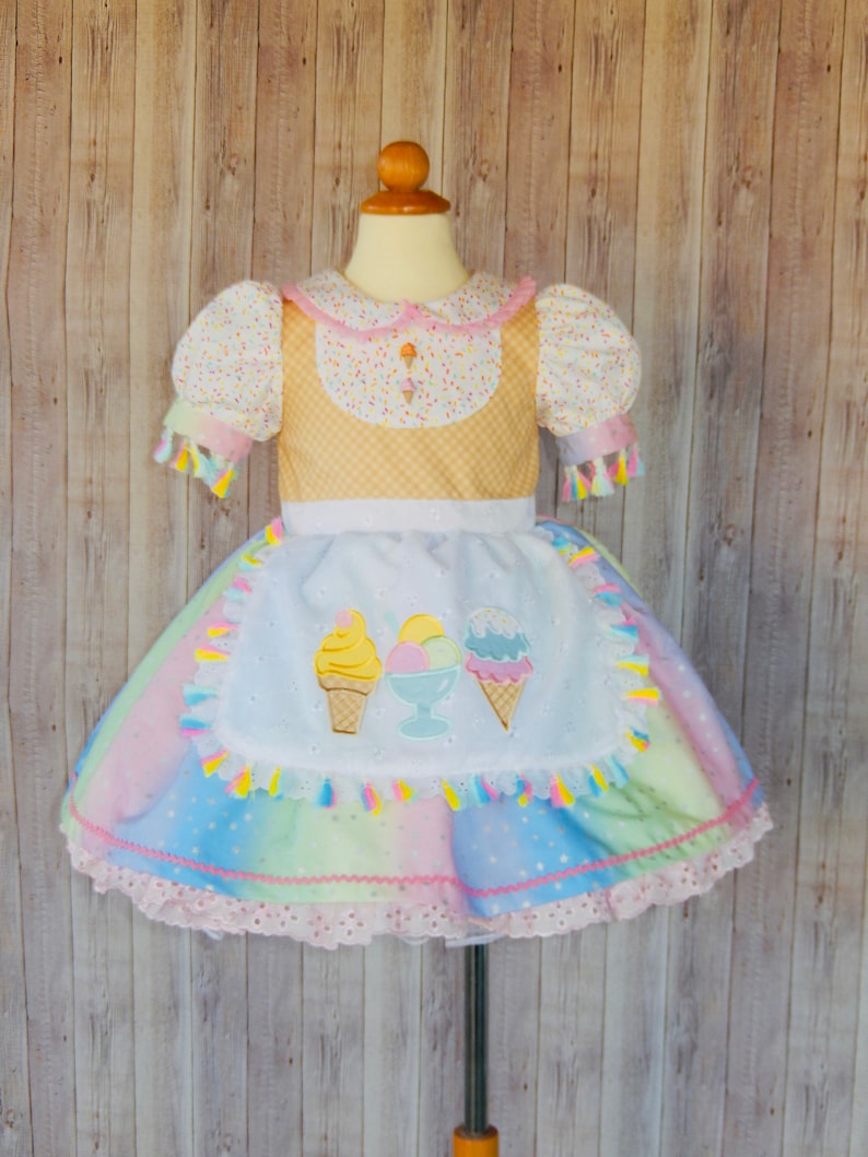 Ice Cream Dressice Cream Girl Dress Ice Cream Outfit Ice Etsy
