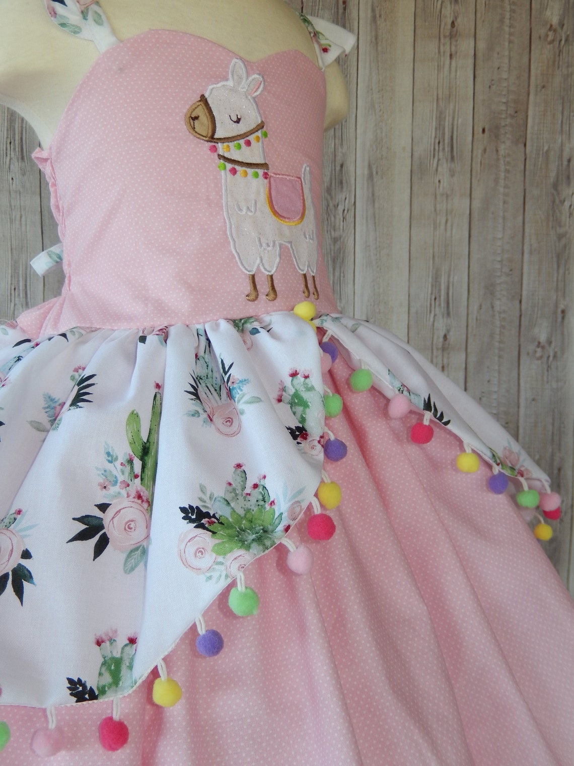 Llama dress Girls llama outfit Llama pink outfit llama Etsy