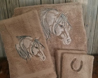 Horse Bath Towel Etsy