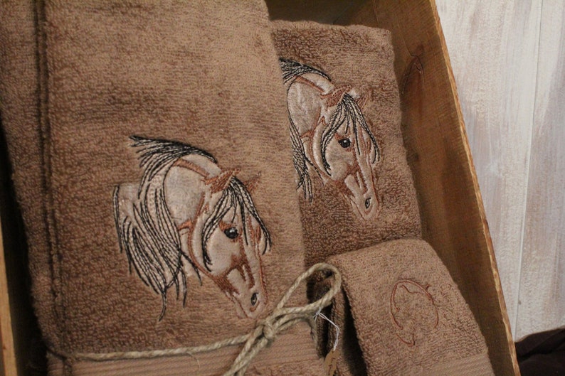 Horse Bath Towel Set Of 6 Western Towels Bathroom Country Gift Lover S Themed
